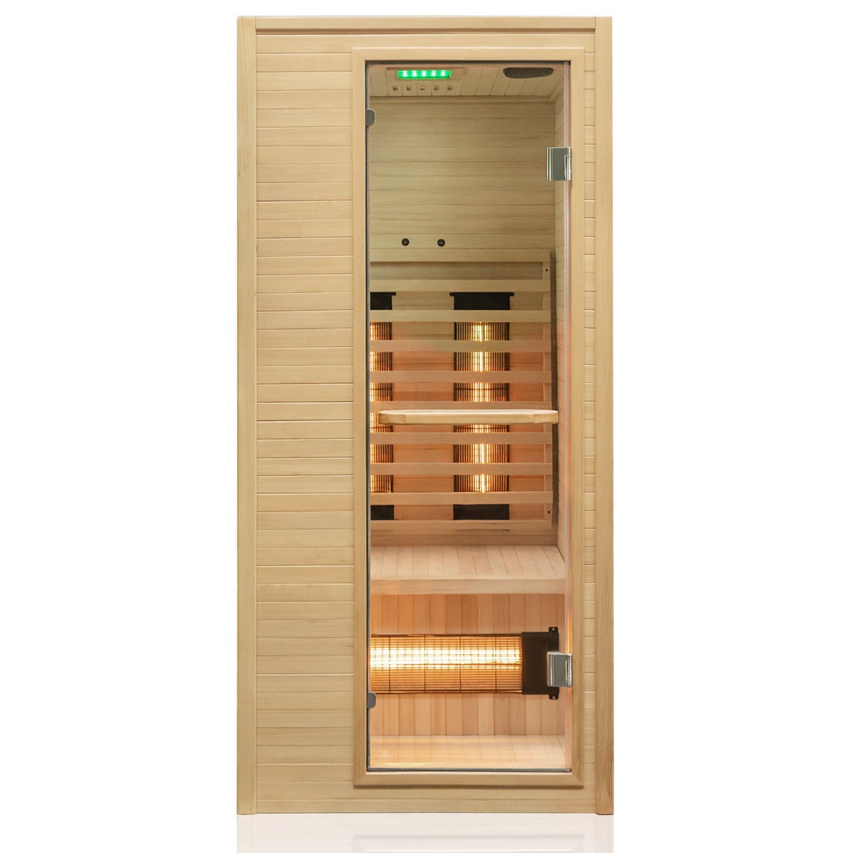 Dewello® Infraroodcabine Infraroodsauna CALGARY 90cm x 90cm incl. 4 full-spectrum emitters, kleurenlichttherapie, LED