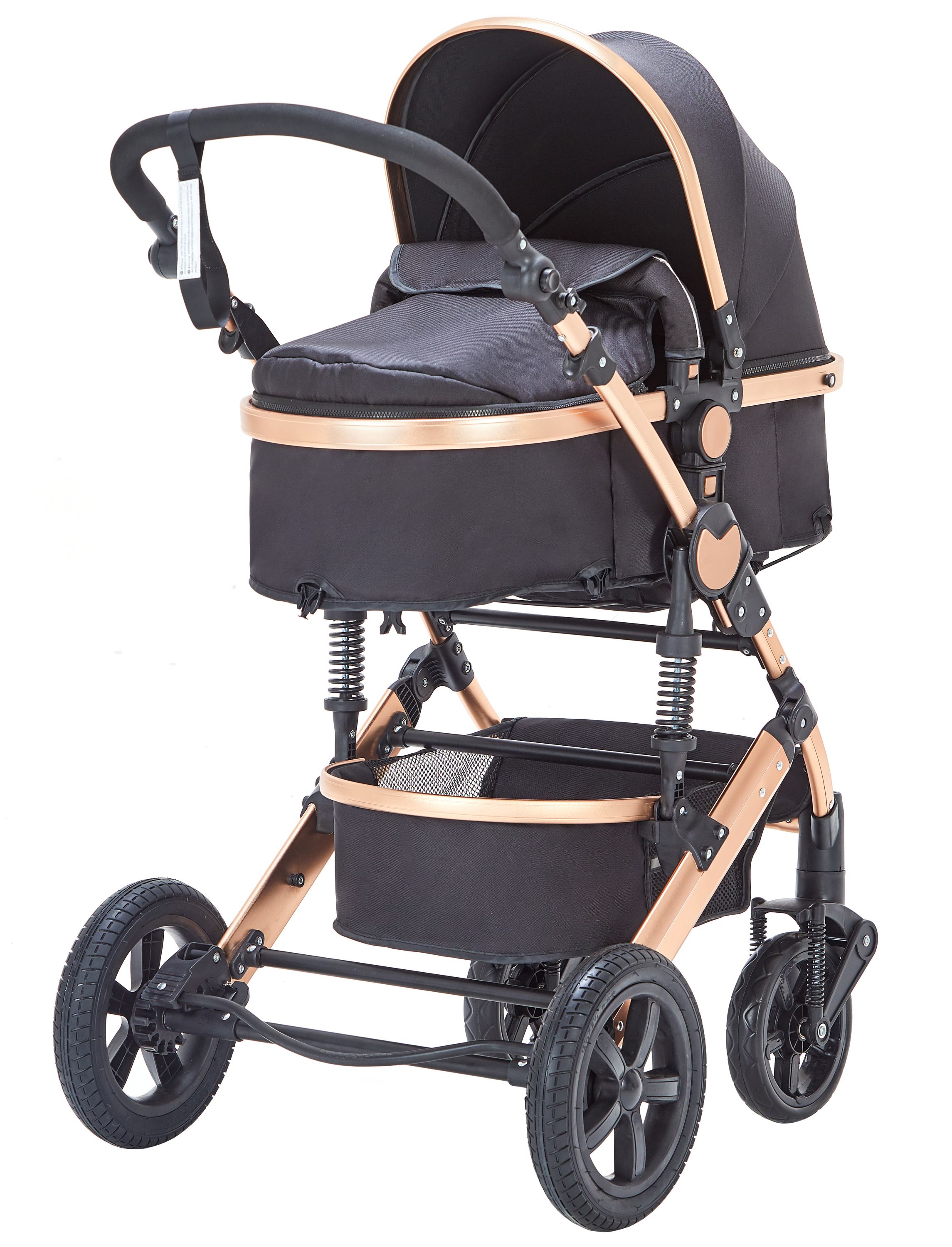 Kinderwagen COZY 2-in-1 schwarz/gold
