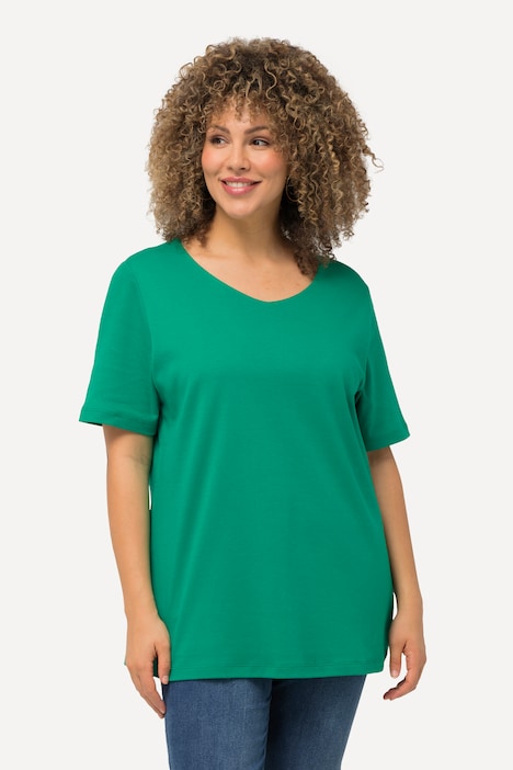 Shirt, doppellagige Vorderseite, Slim, Rundhals, Halbarm
