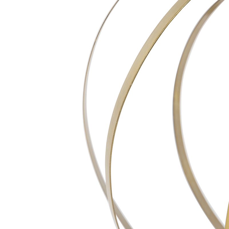 Vintage hanglamp messing draaibaar - Rings