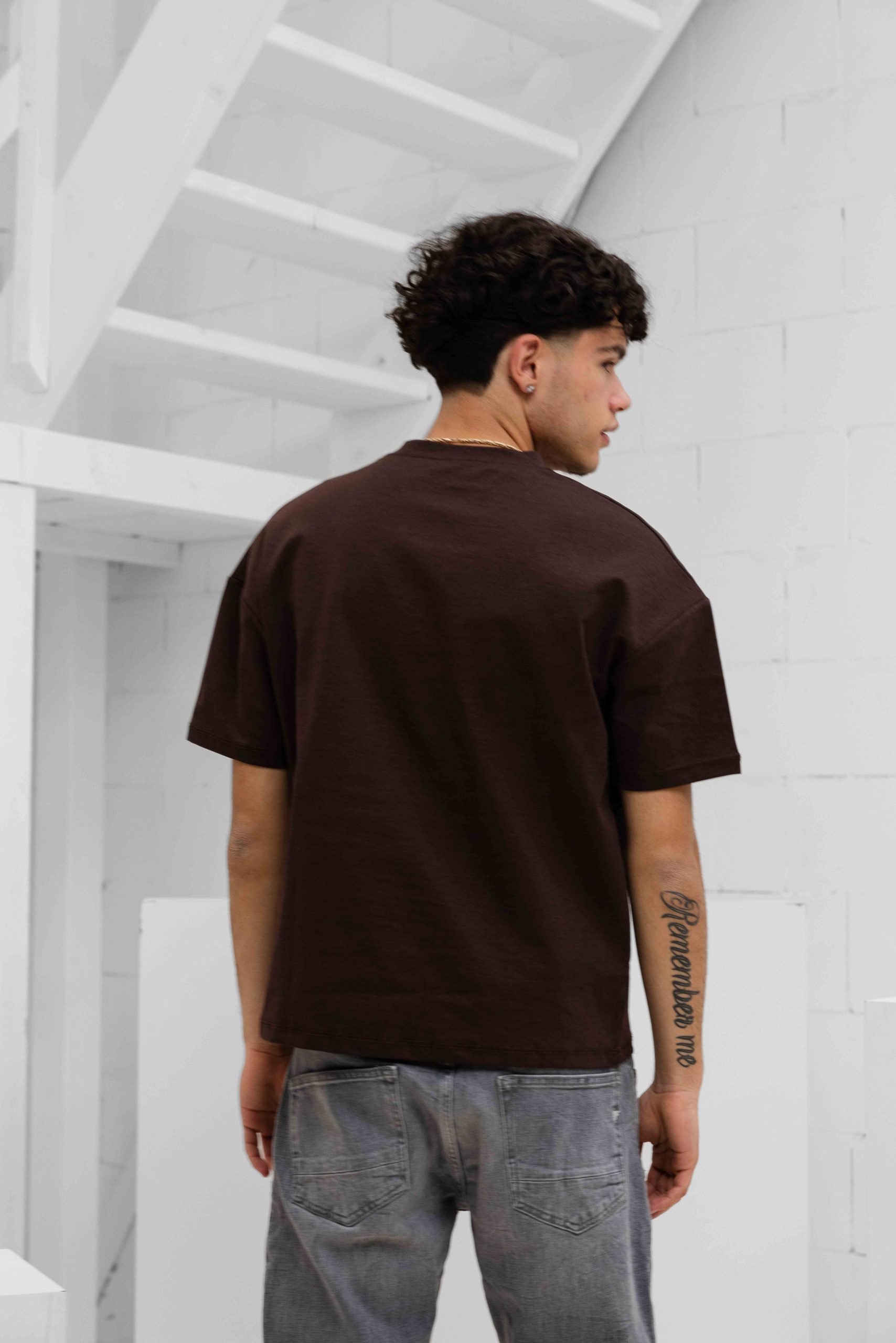 Richesse Matt Essential T-Shirt Heren Donkerbruin