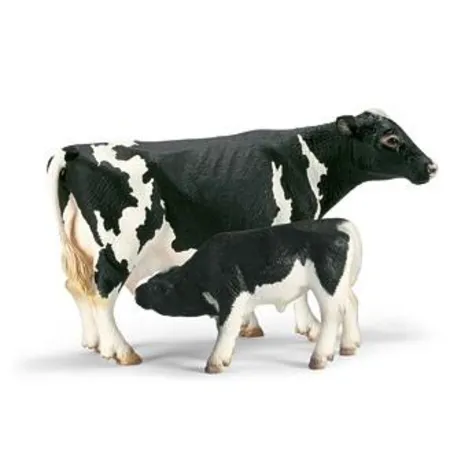 Schleich® 13615 Kalb Schwarzbunt, saugend