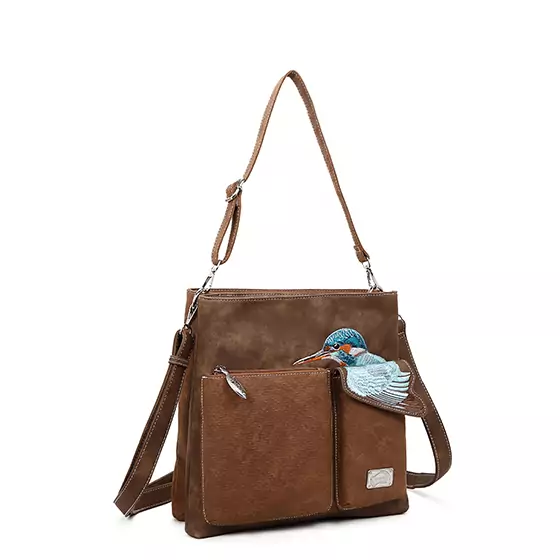Hi-di-Hi Hand/ Schoudertas King Shopper Dark Brown/ Cognac