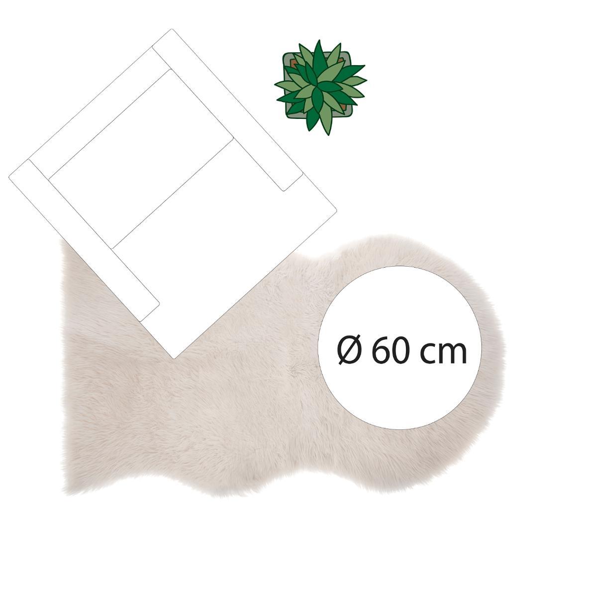 TAPIS FOURRE OSLO IVOIRE D.90X150CM
