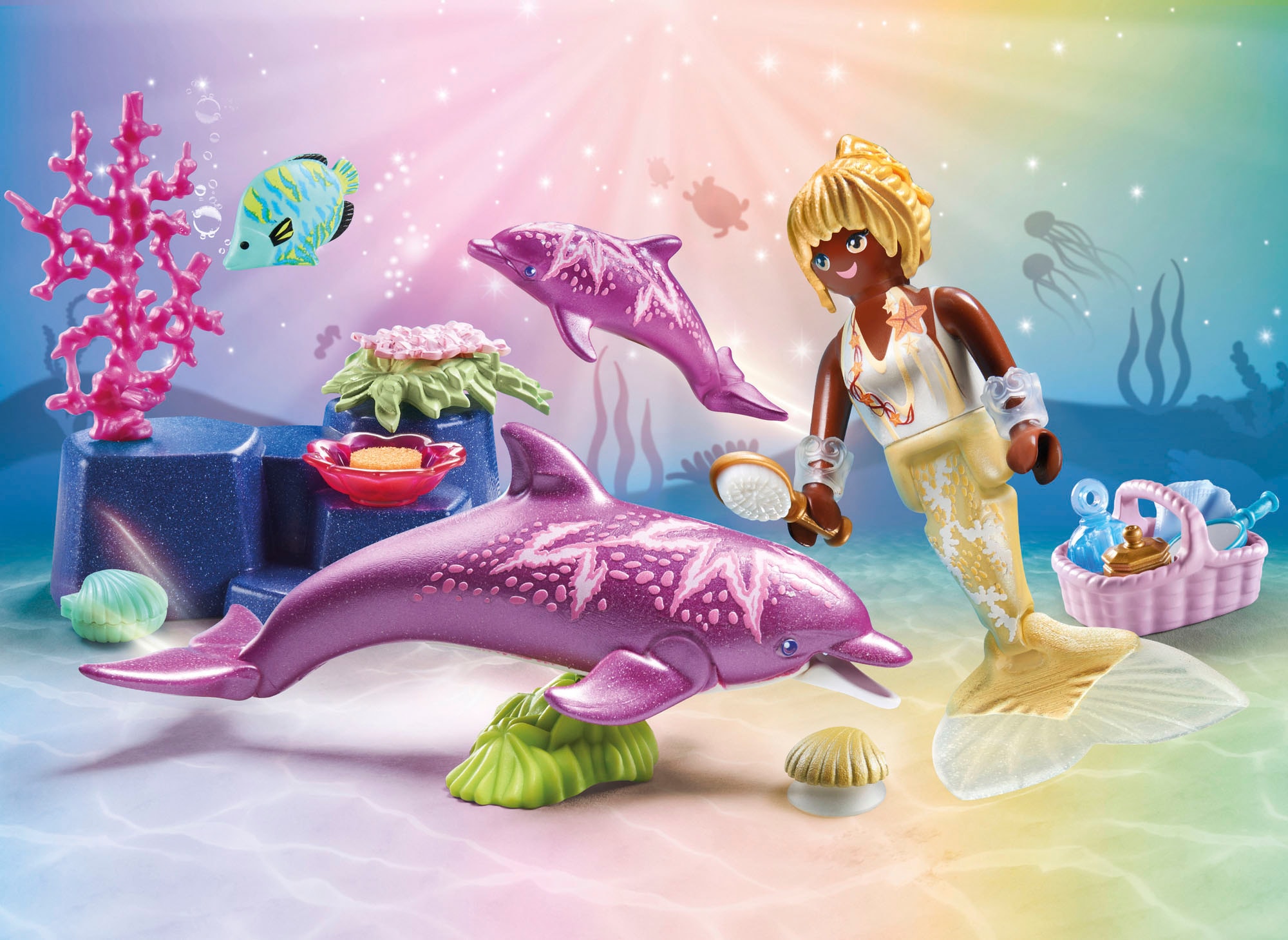 Playmobil® Konstruktions-Spielset »Meerjungfrau mit Delfinen (71501), Princess Magic« Made in Europe