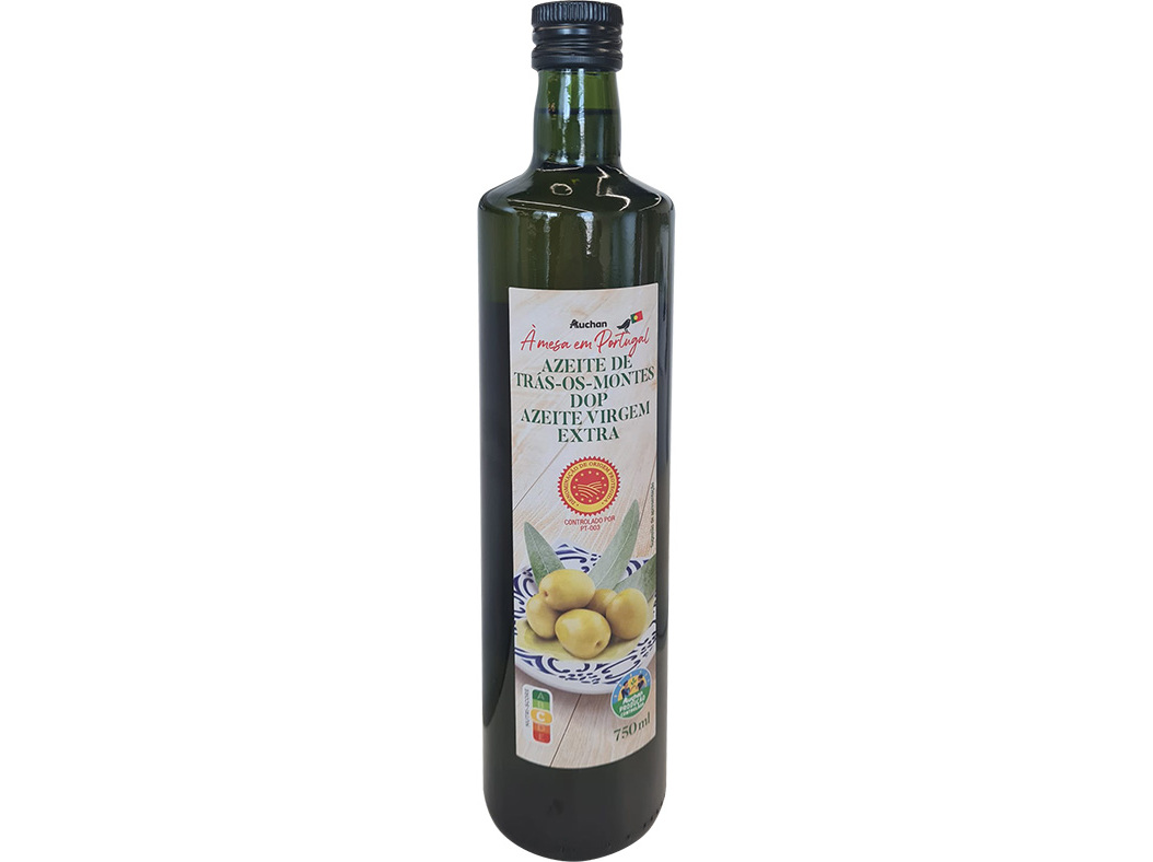 AZEITE TRÁS-OS-MONTES DOP VIRGEM EXTRA AUCHAN À MESA EM PORTUGAL CULTIVAMOS O BOM 750ML