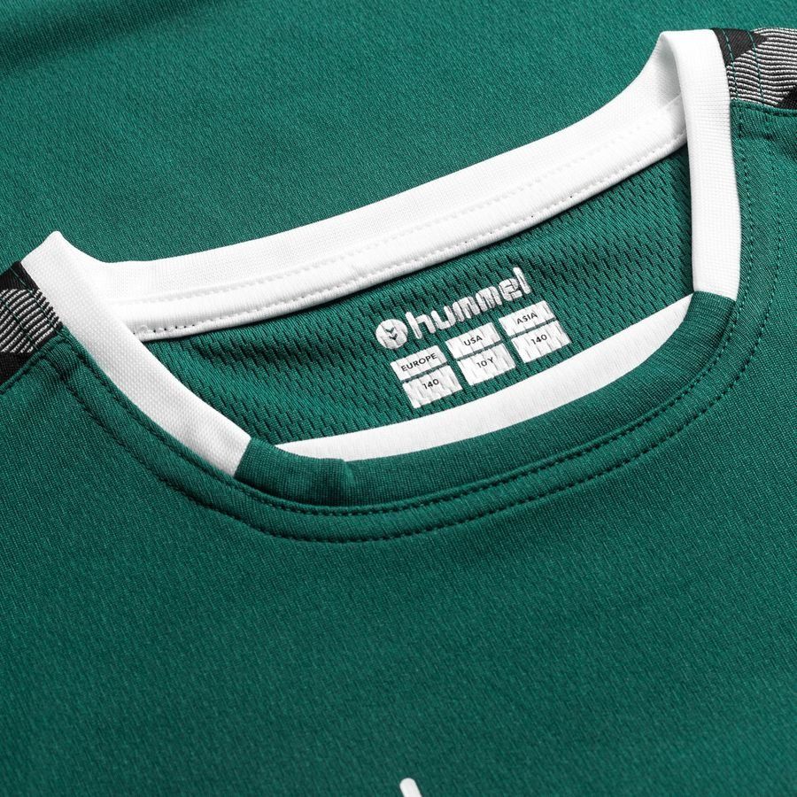 Hummel Maillot Authentic Poly - Vert/Blanc Enfant