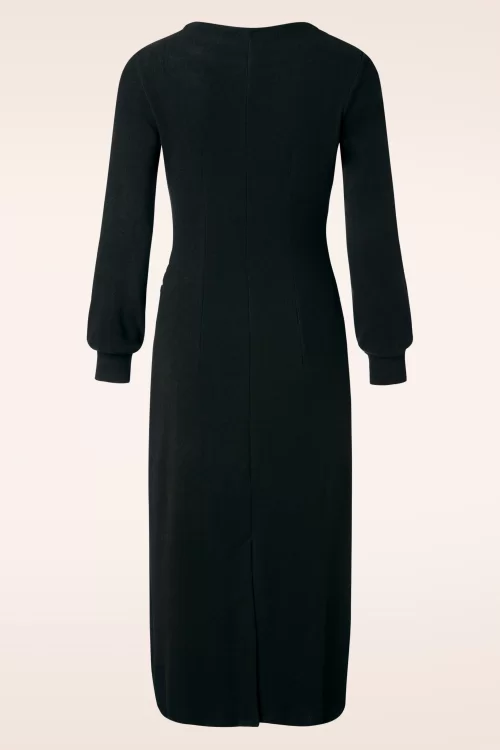 K-Design Allison Soft Touch midaxi jurk in zwart