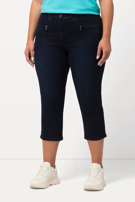 7/8-Jeans Mony, Elastikbund, Reißverschlusstaschen