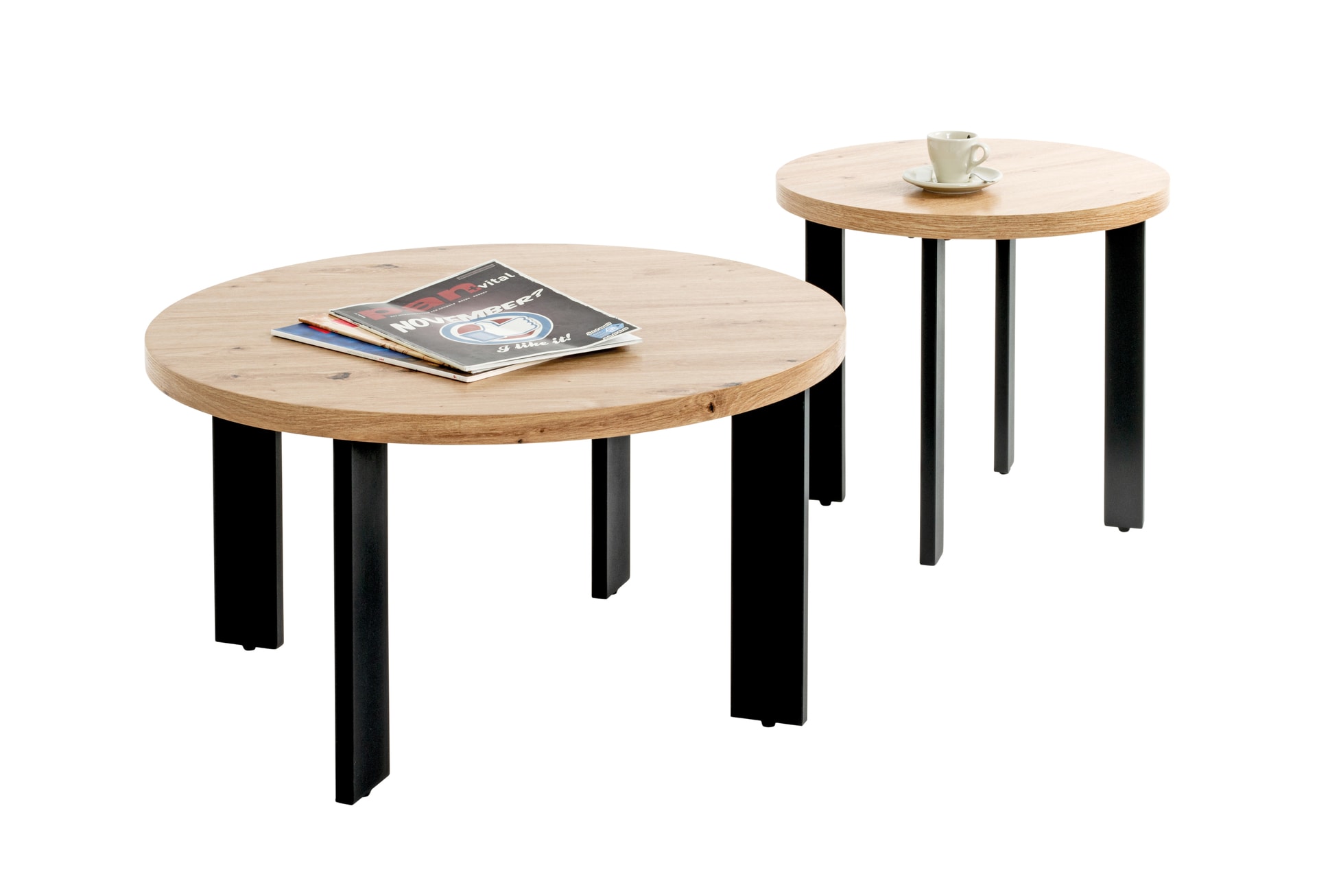 Couchtisch 75 x 42 cm braun/schwarz
