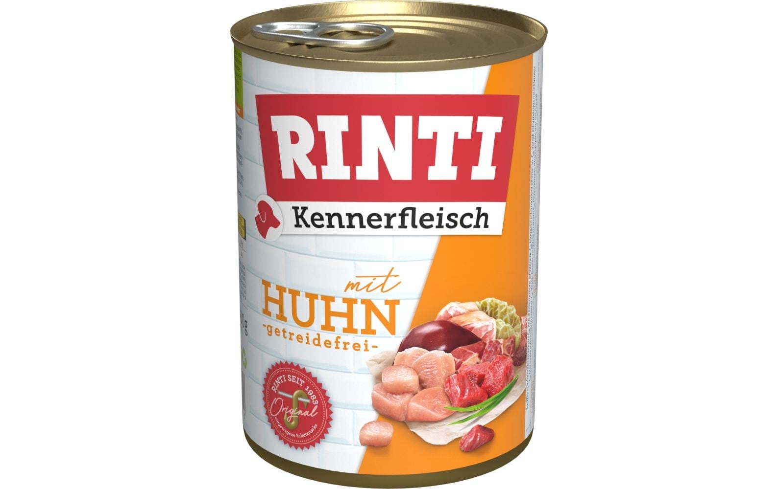 Nassfutter Kennerfleisch pur Dose Huhn, 24 x 400 gAlleinfuttermittel für ausgewachsene Hunde