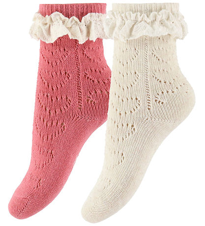 Konges Sløjd Socken - 2er-Pack - Pointelle - Pink Mix