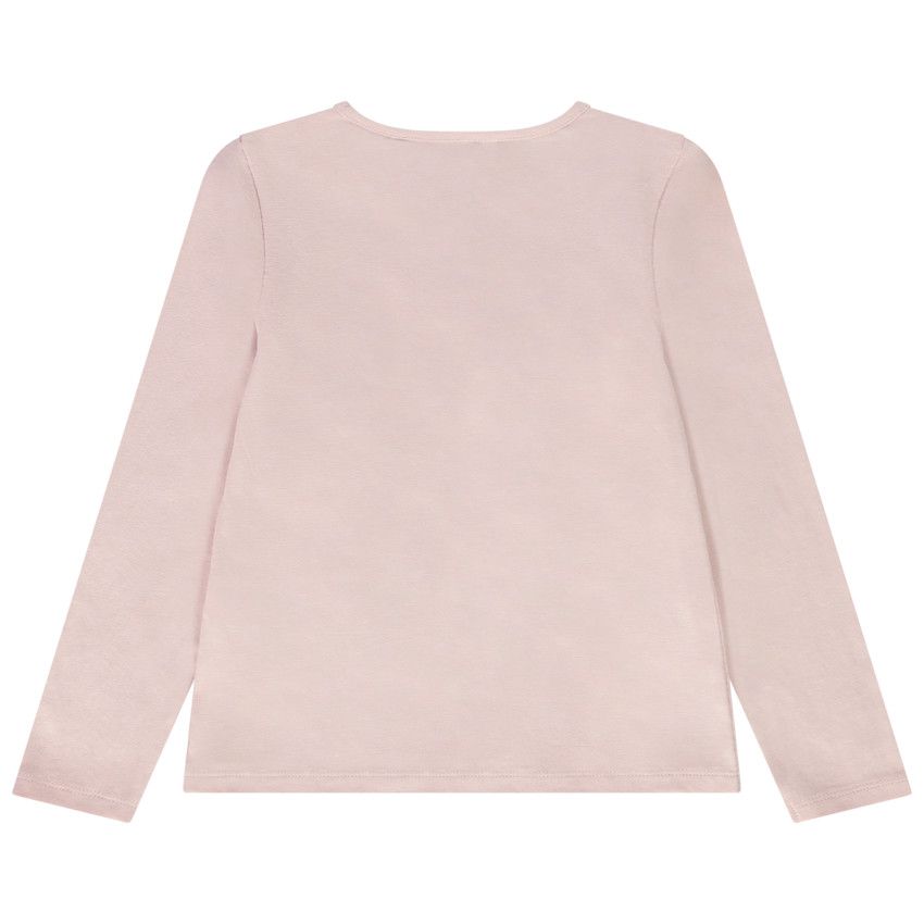 T-shirt manches longues à sequins magiques Minnie Disney pour fille - Rose