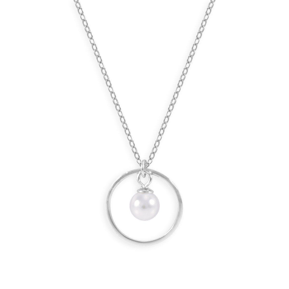 Collier en argent 925 rhodié avec oxydes de zirconium