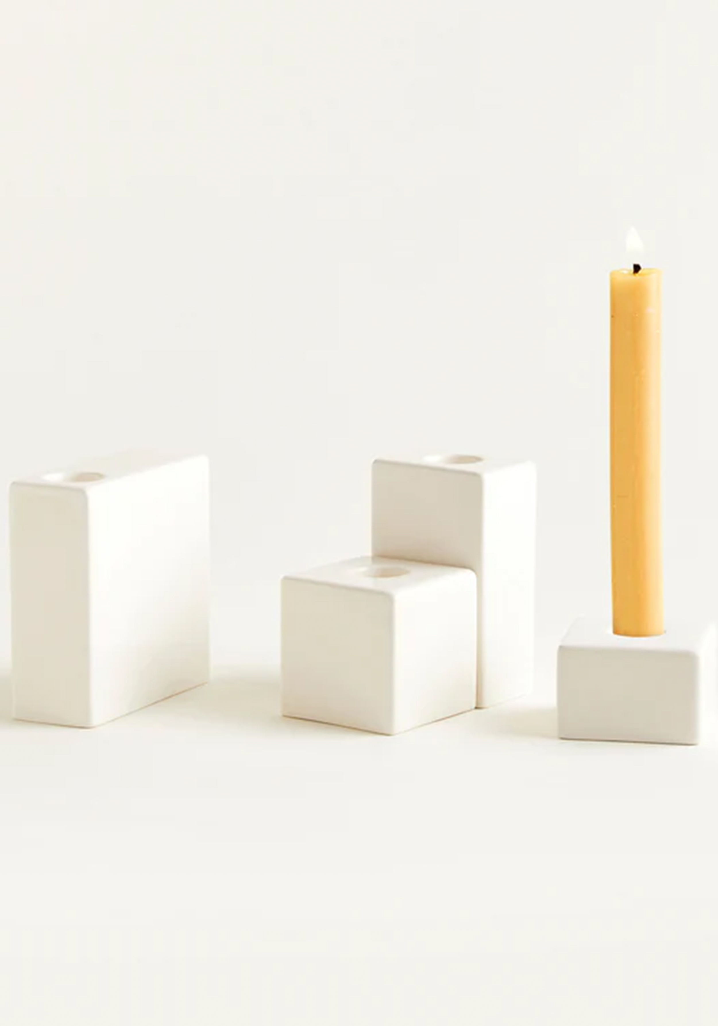 Onomao Kerzenständer 4 Blocks GMK Weiss