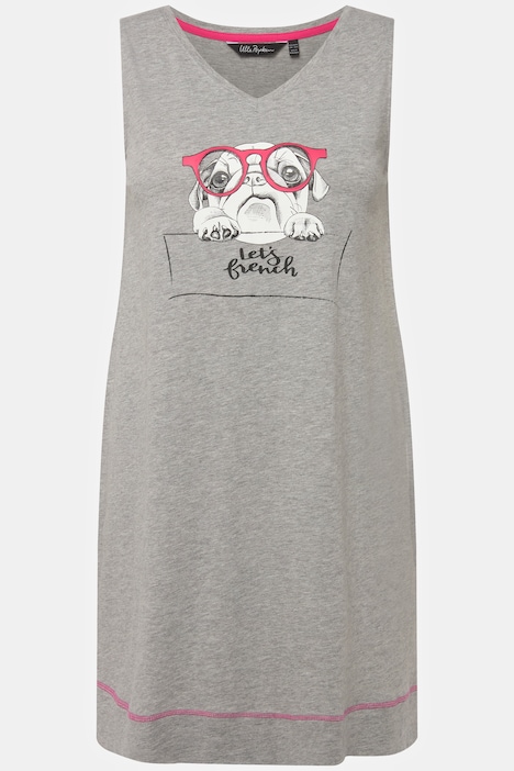 Longtop, Hund, V-Ausschnitt, ärmellos