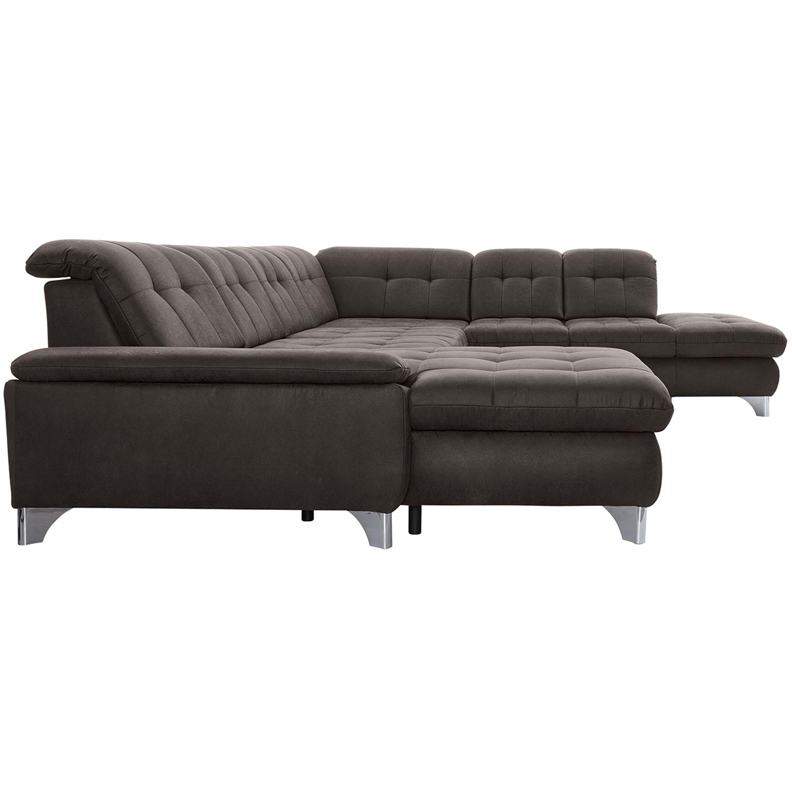 polsterpower Wohnlandschaft - Saddle anthrazit - Basismodell - Recamiere links