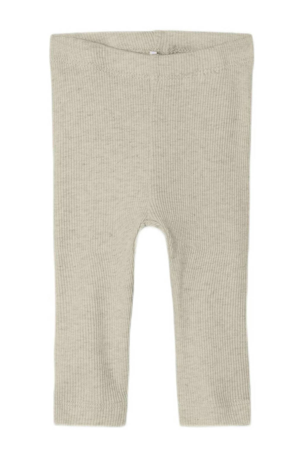 NAME IT baby gemêleerde skinny broek NBNKAB ecru melange