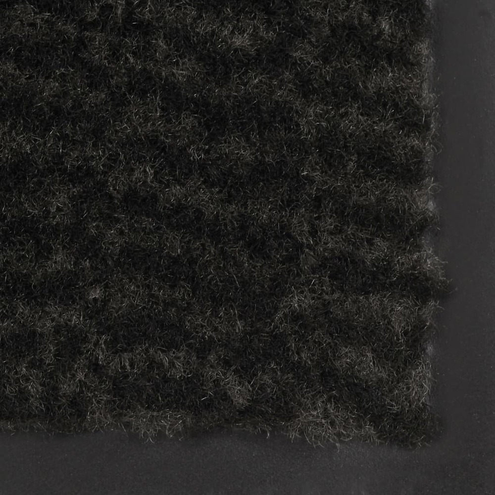 Paillassons rectangulaires 2 pcs 90 x 150 cm noir