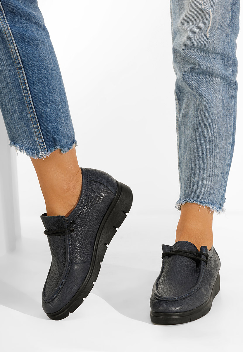 Chaussures casual femme en cuir bleus Osuna