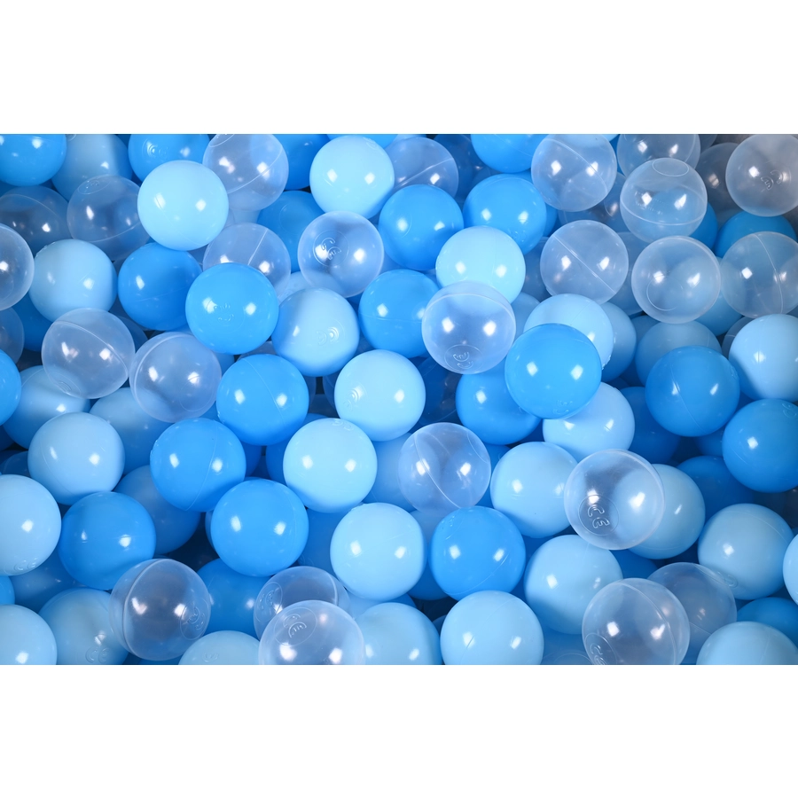 knorr toys® Bällebad soft - Grey white stars - 300 balls soft bluebluetransparent grau