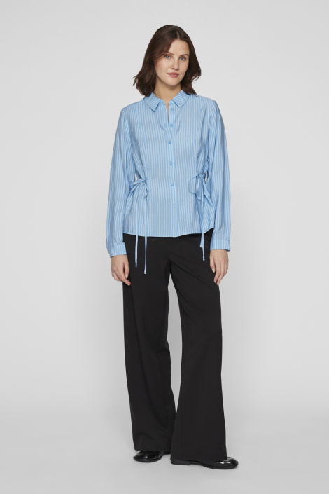 Vila blauwe dames blouse