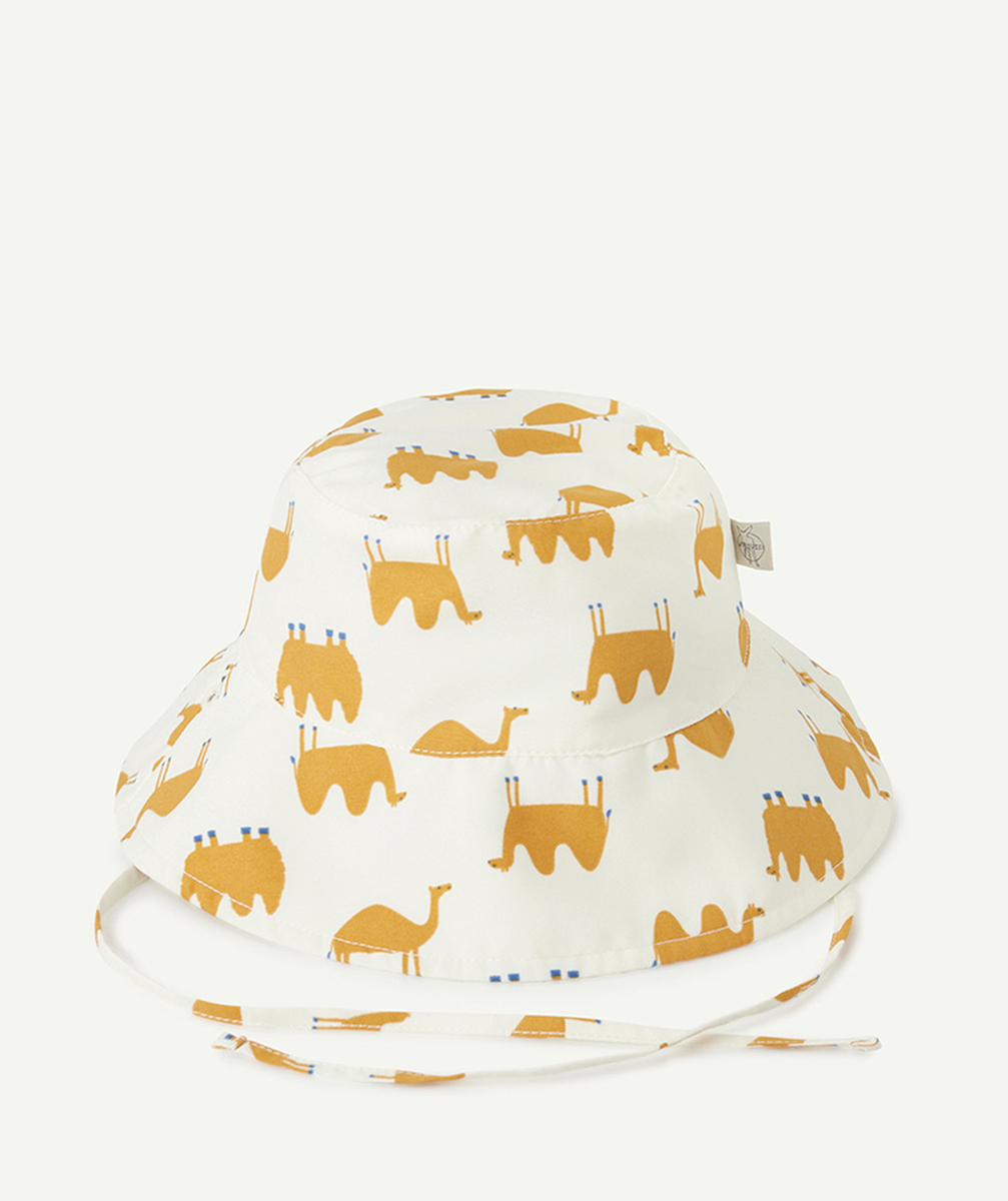LASSIGBOB ANTI-UV BÉBÉ MIXTE RÉVERSIBLE BLANC IMPRIMÉ ANIMAUX