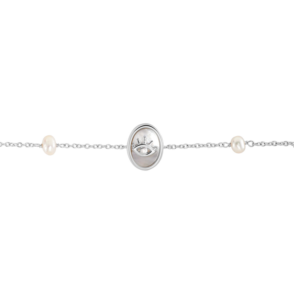 Bracelet Argent Glad Perles De Culture Nacre Oxyde De Zirconium