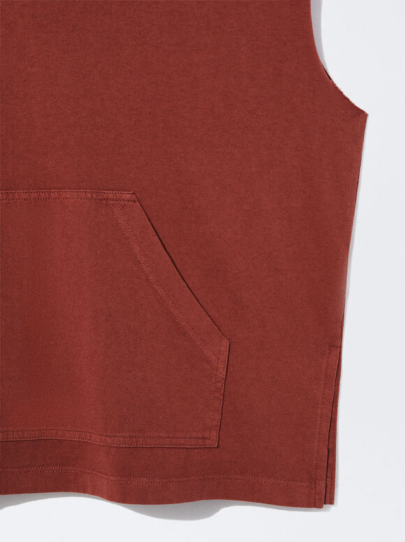 Camiseta Jogger com Capuz - Estampa de Azulejo