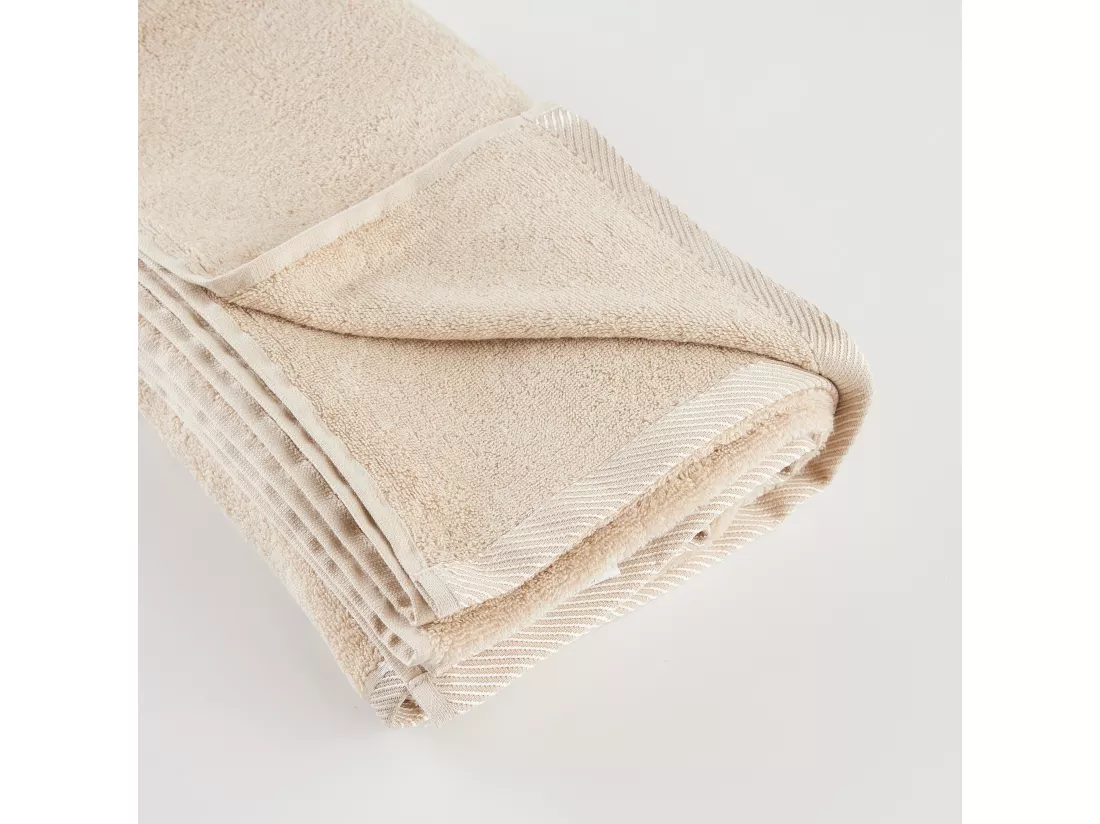 Serviette de Bain en Bambou Beige Uni - Moyenne 100x150