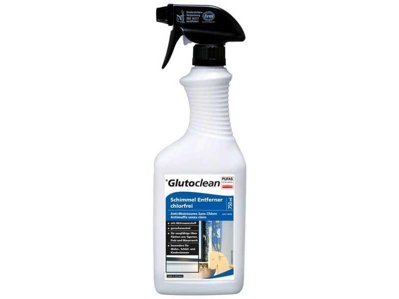 Glutoclean Schimmel Entferner chlorfrei 750 ml Hochwertiger Schimmelentferner für den privaten Gebrauch