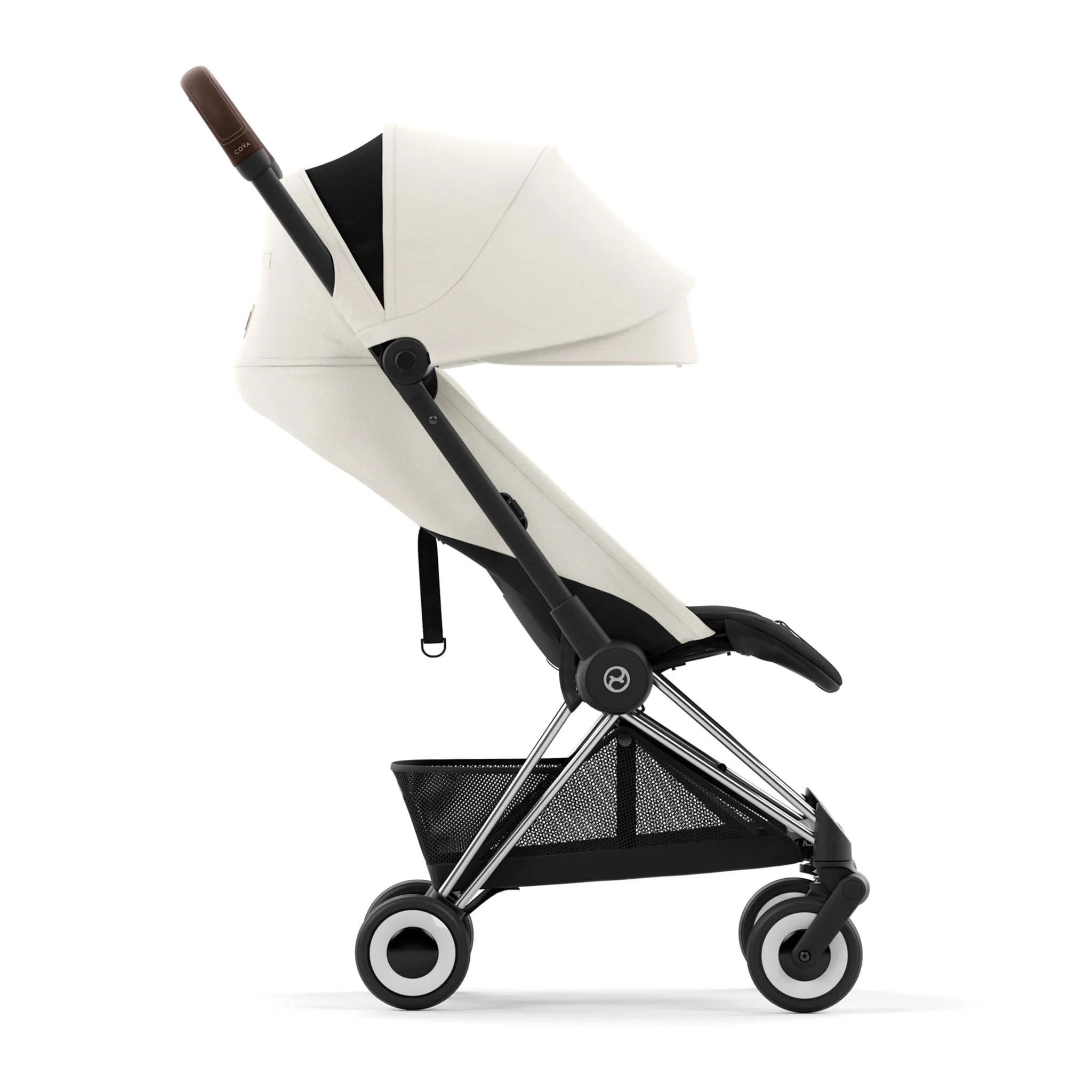 Cybex Poussette Coya - Cadre chromé avec siège blanc cassé