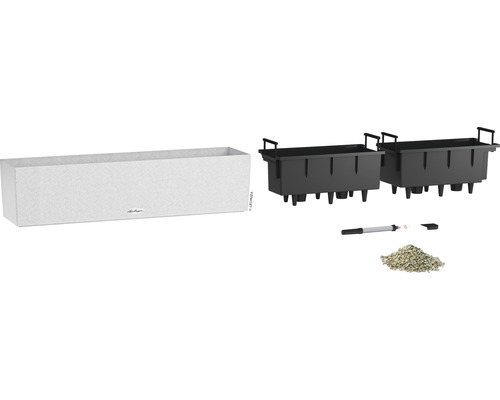 Lechuza Balconera Stenen bloembak 80 cm kwartswit