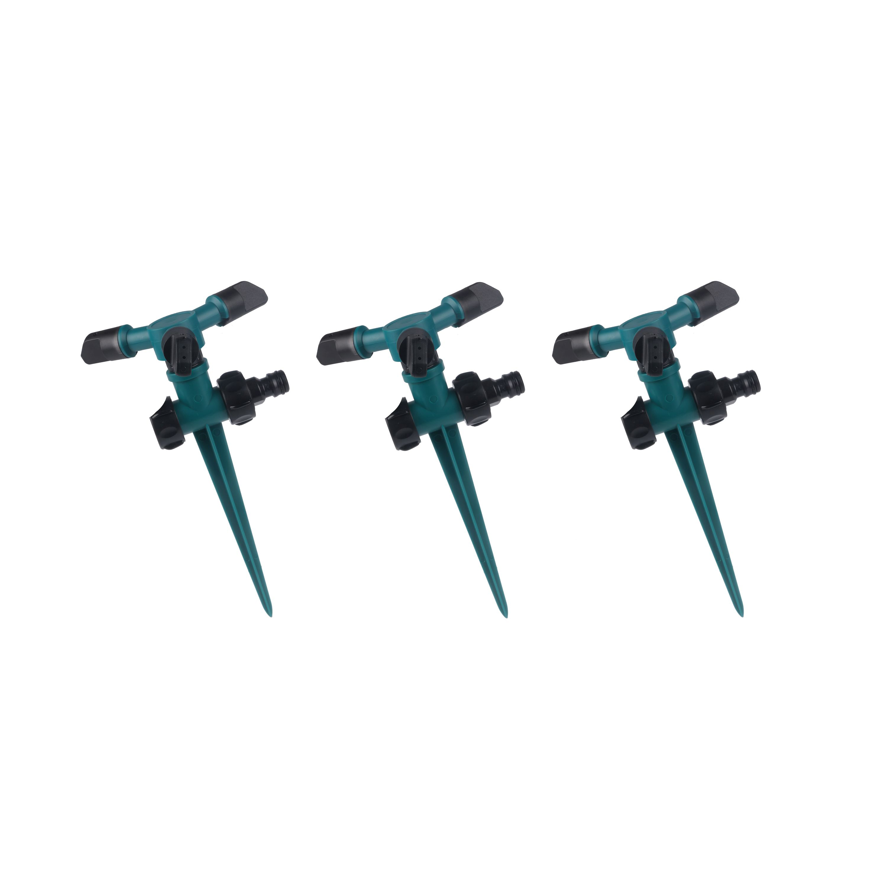 Rasensprenger Kreisregner mit Erdspiess 3er Set