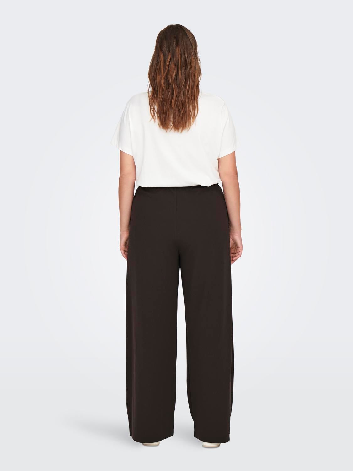 CARSTILLA Normal geschnitten Hose mit weitem Beinschnitt Black Coffee