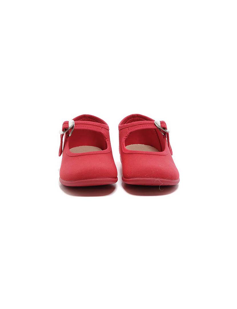 Red Canvas Slip-ons