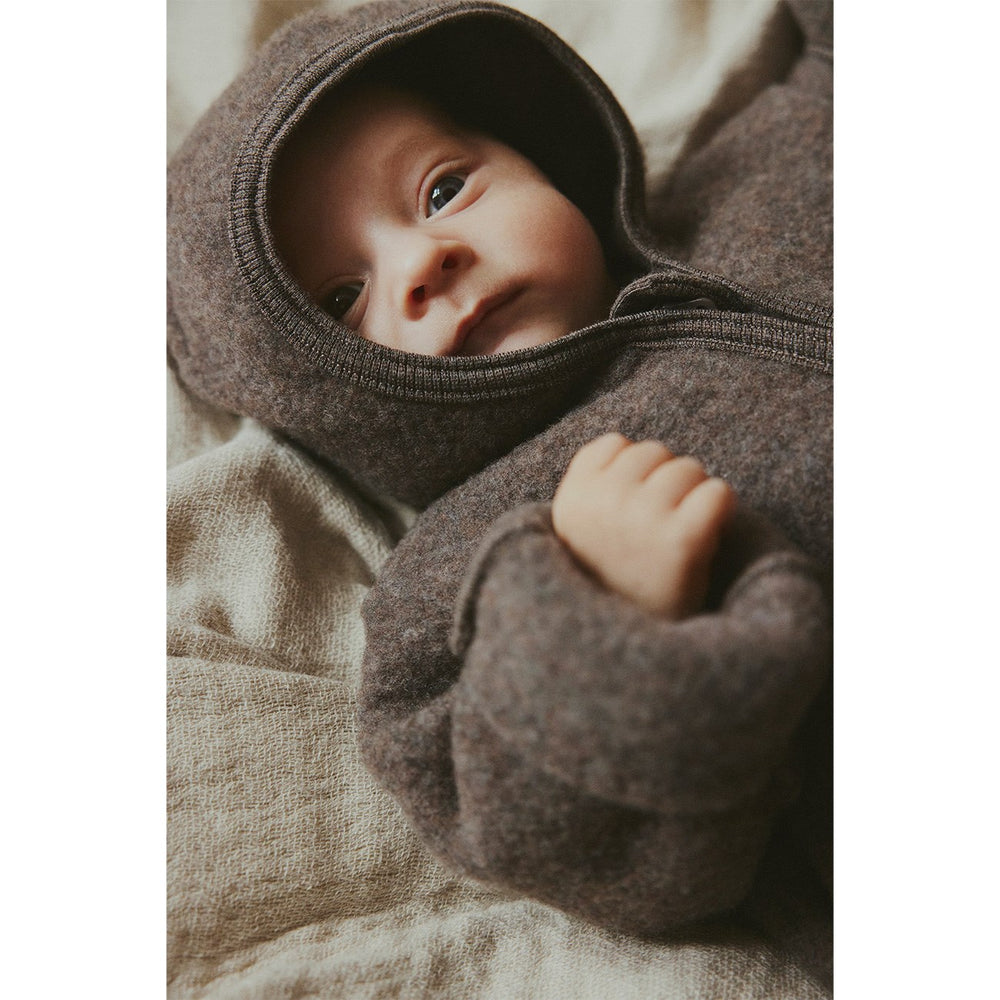 Køb Huttelihut Brown Melange Jakke Ears Wool Fleece
