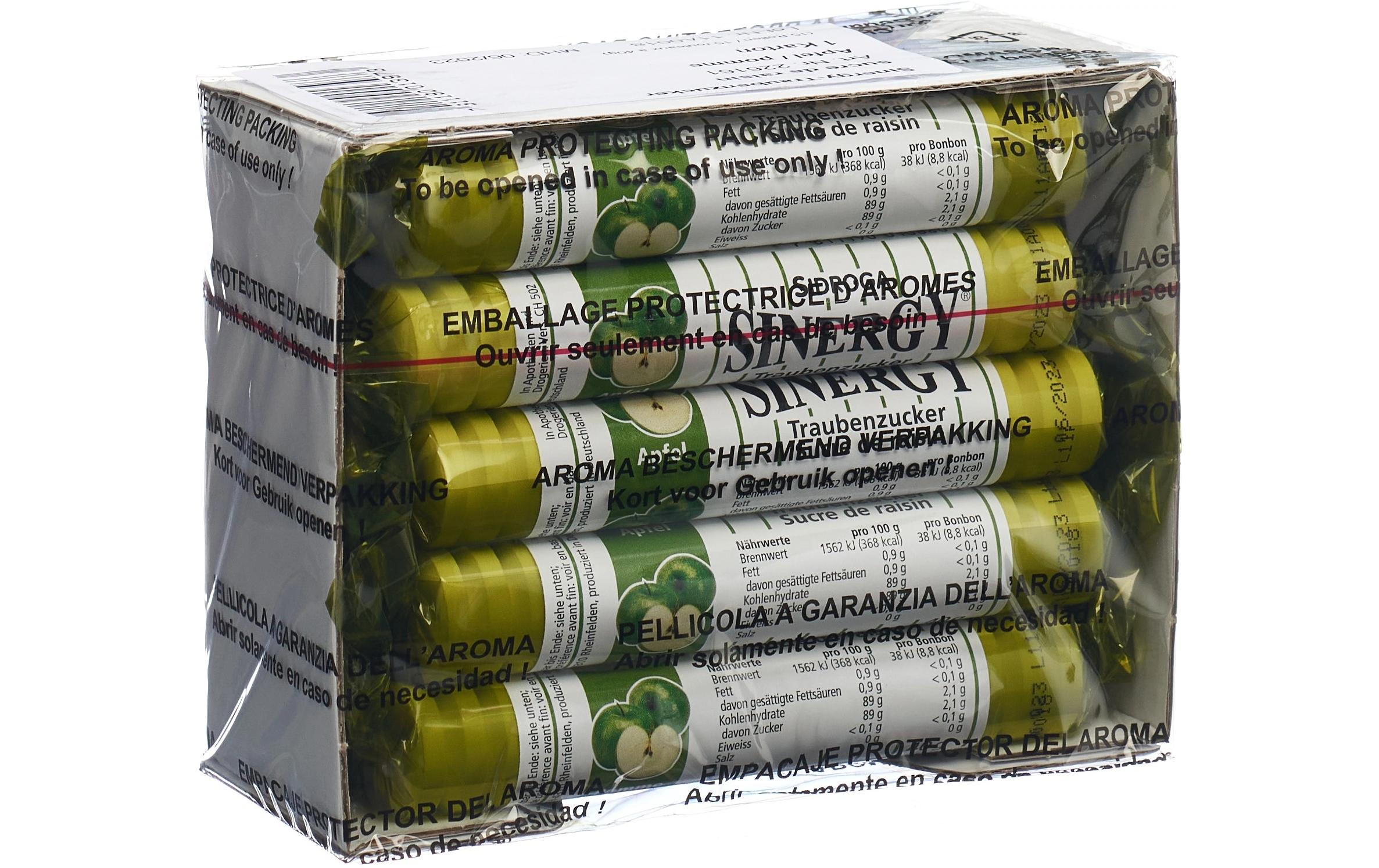 Traubenzucker Apfel 15 x 40 gTraubenzucker stellt dem Körper Energie sofort zur Verfügung