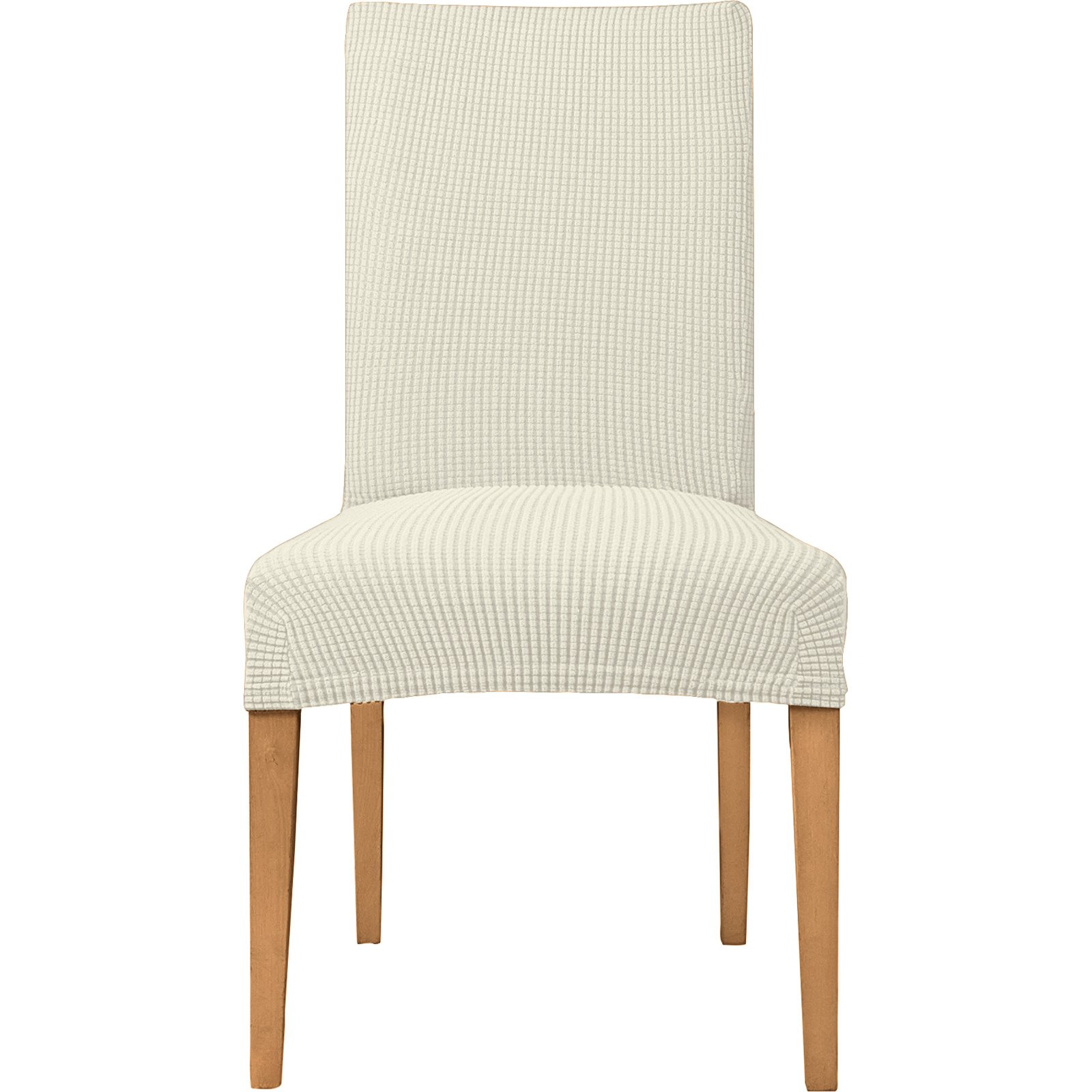 Stuhlhusse Popcorn 2er-Pack beige