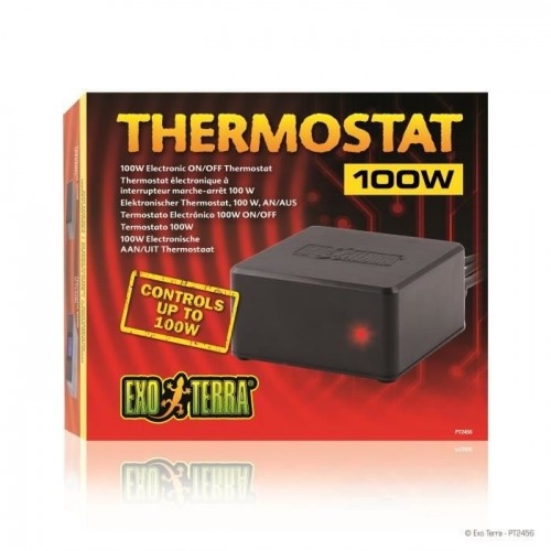 Termostato eletrônico Exo Terra com interruptor, 100 W, para terrários.