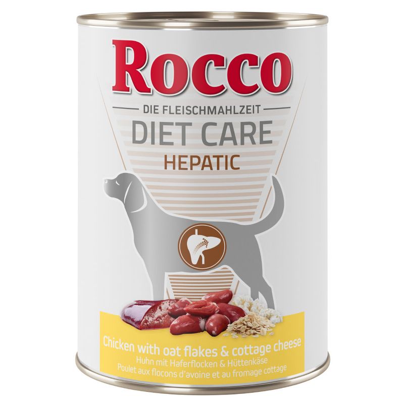 Rocco Diet Care Hepatic poulet, flocons d'avoine, fromage cottage pour chien