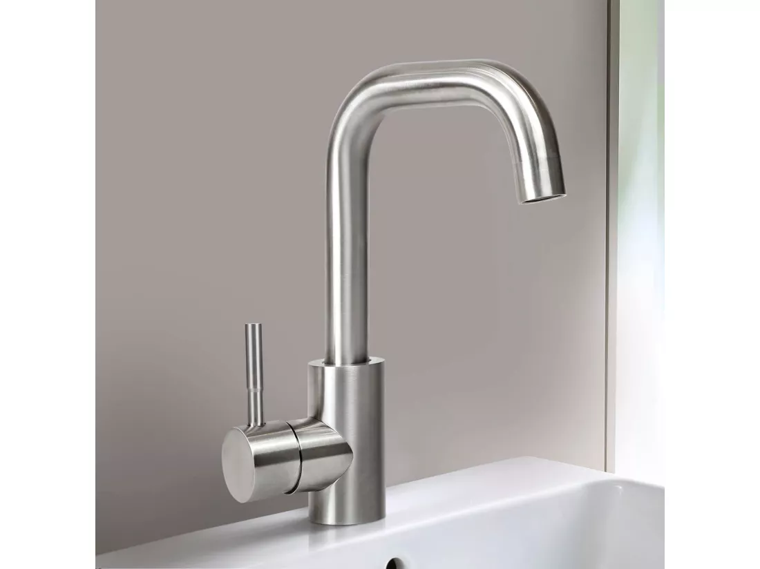 NETTLIFE robinet de cuisine robinet de lavabo de salle de bains robinet de salle de bains en acier inoxydable haute pression