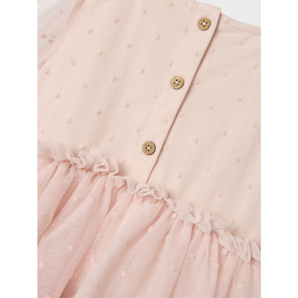Køb Lil'Atelier Peach Blush Frilla Loose Tyl Kjole