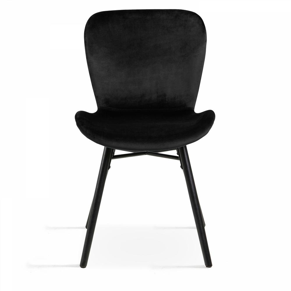 Lot de 2 chaises en velours noir
