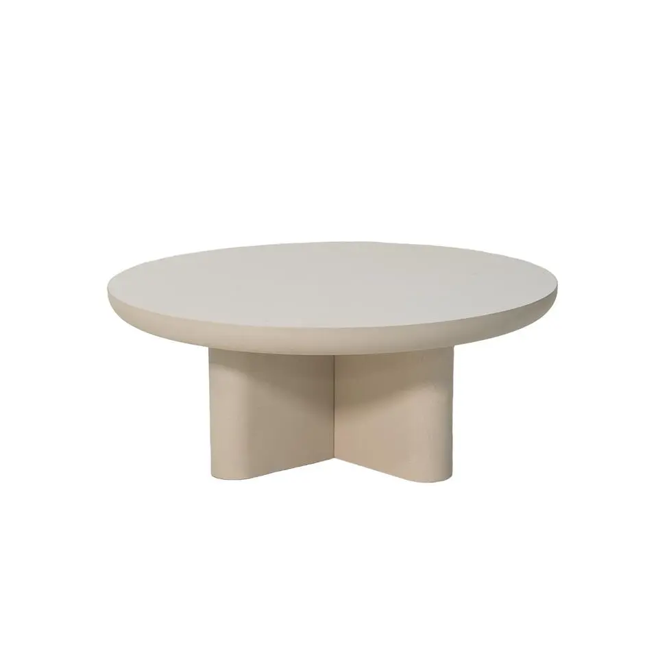 Salontafel Rond 90cm - Beige Betonlook - Miso