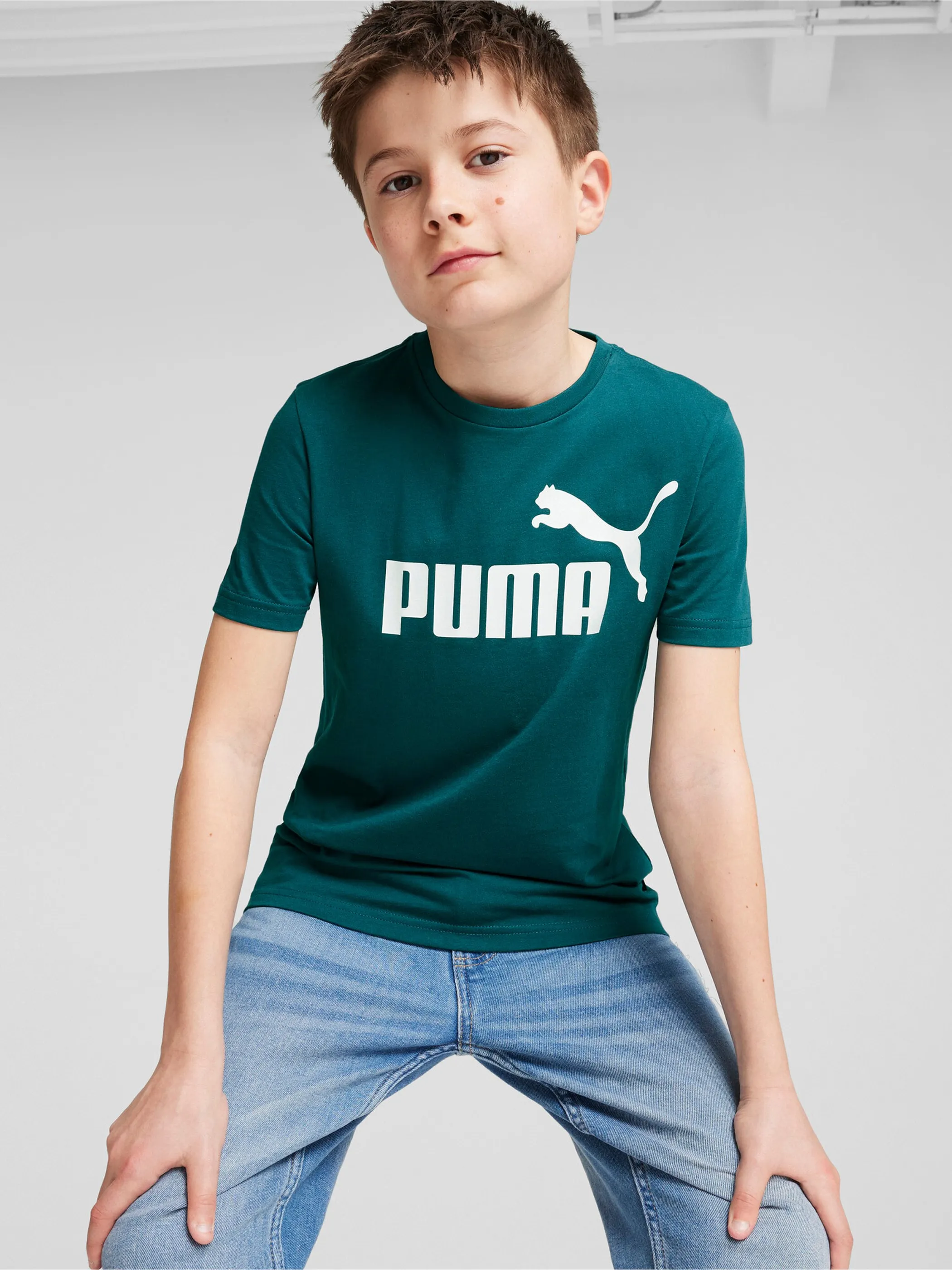 Jungen Sportshirt mit Logoprint