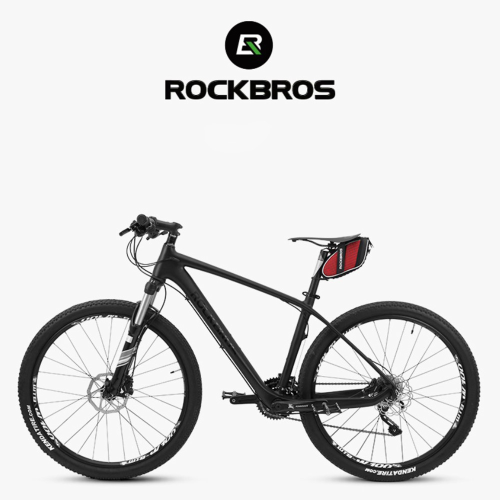 (1L) Wasserabweisende Fahrrad Satteltasche Gravel Bike Reflektierender Universal Velo Organizer - Schwarz