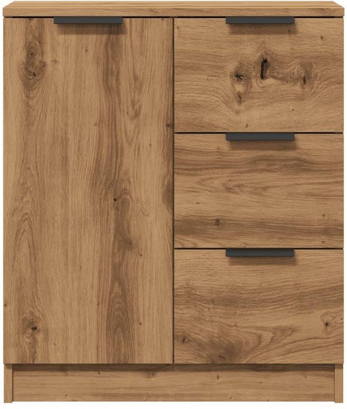 vidaXL - Dressoir - Artisan Eikenkleurig - Bewerkt Hout - 60x30x70 cm