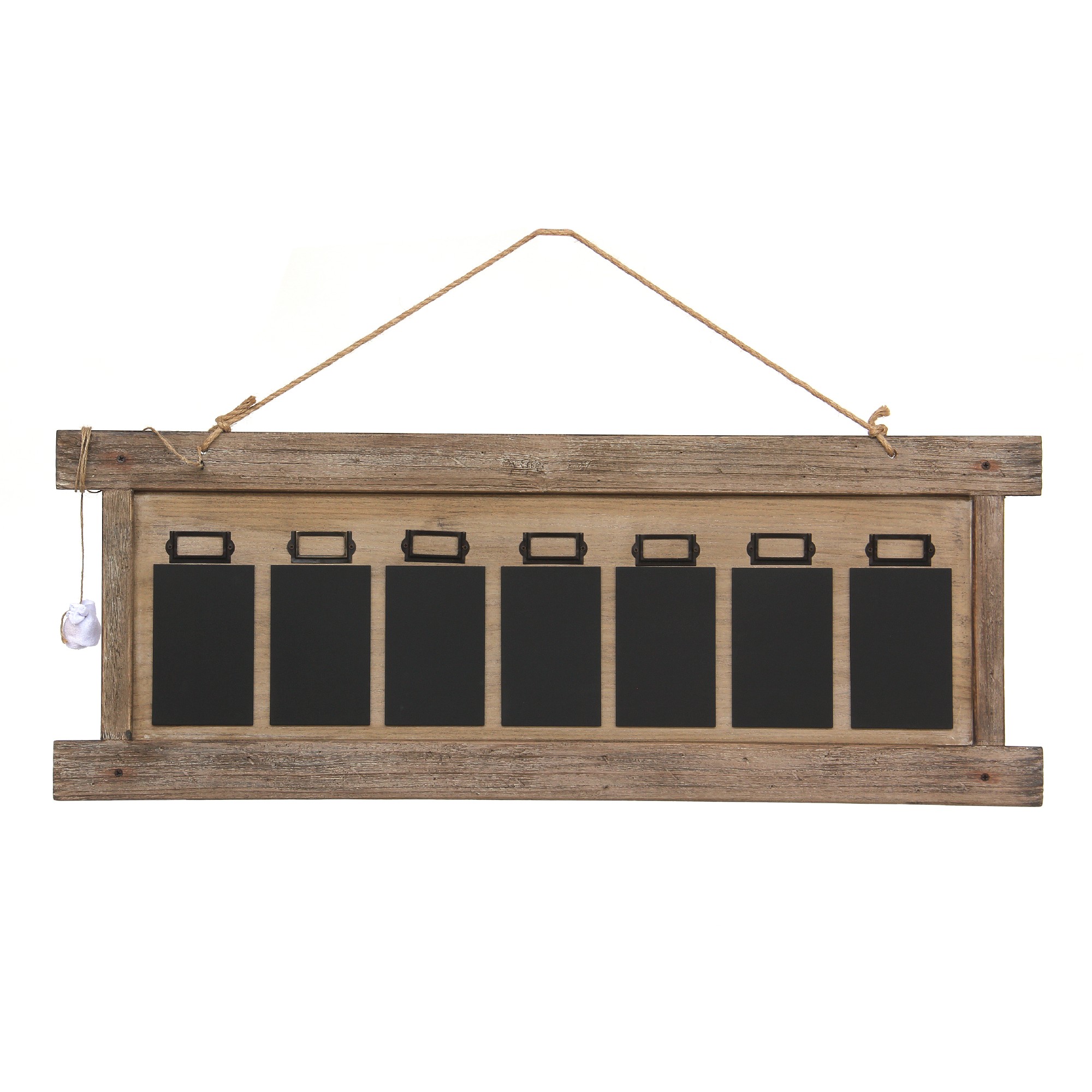 7er Wandtafel, braun, schwarz, T 2cm, B 98cm, H 37cm von fischer's lagerhaus