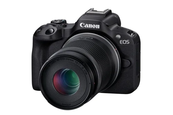Canon EOS R50 - Digitalkamera - spejlløst - 24.2 MP - APS-C - 4K / 30 fps - 2.5x optisk zoom RF-S 18-45 mm F4.5-6.3 IS STM objektiv, 55-210 mm F5.0-7.1 IS STM objektiv - Wi-Fi, Bluetooth - sort